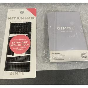 GIMME 60 Piece Bobby Pins Black Medium Hair With Bobby Pin Case